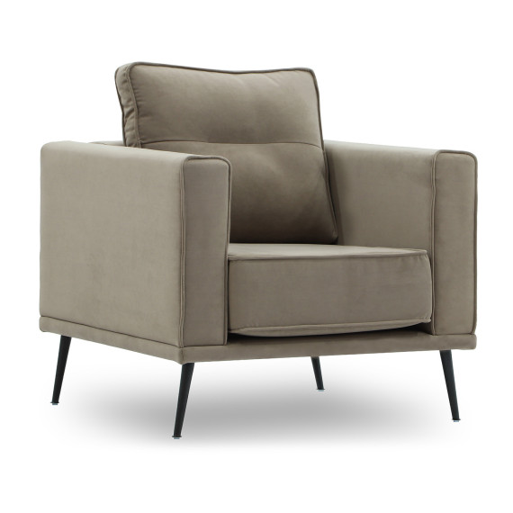 кресло HOBEL ARMANDO 1 STR BLACK 20/ CAPPUCCINO LEONARDO 5 (1)