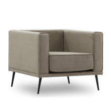 кресло HOBEL ARMANDO 1 STR BLACK 20/ CAPPUCCINO LEONARDO 5 (1)