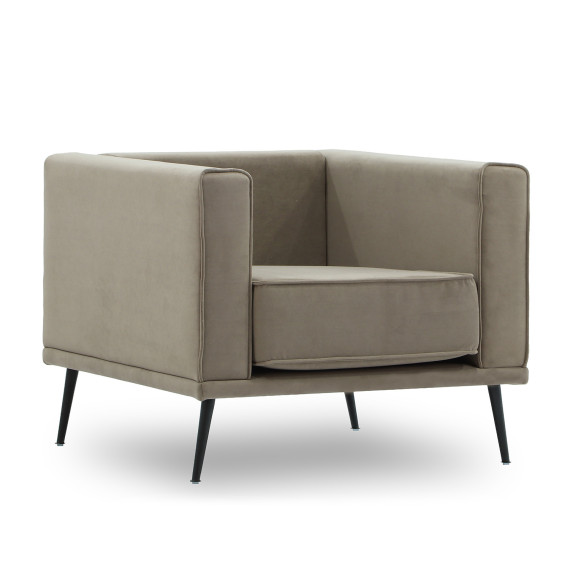 кресло HOBEL ARMANDO 1 STR BLACK 20/ CAPPUCCINO LEONARDO 5 (1)