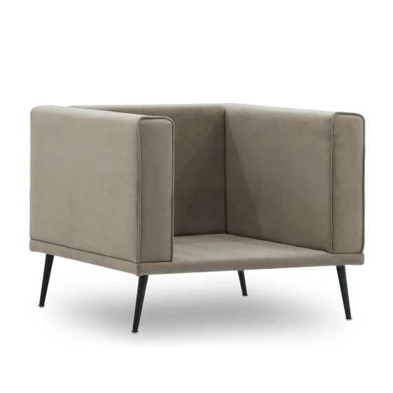 кресло HOBEL ARMANDO 1 STR BLACK 20/ CAPPUCCINO LEONARDO 5 (1)