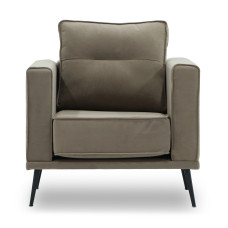 кресло HOBEL ARMANDO 1 STR BLACK 20/ CAPPUCCINO LEONARDO 5 (1)