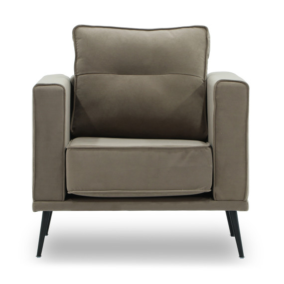 кресло HOBEL ARMANDO 1 STR BLACK 20/ CAPPUCCINO LEONARDO 5 (1)