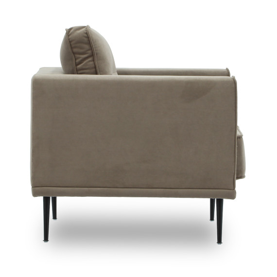 кресло HOBEL ARMANDO 1 STR BLACK 20/ CAPPUCCINO LEONARDO 5 (1)