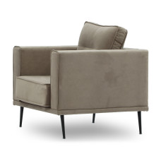 кресло HOBEL ARMANDO 1 STR BLACK 20/ CAPPUCCINO LEONARDO 5 (1)