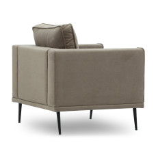 кресло HOBEL ARMANDO 1 STR BLACK 20/ CAPPUCCINO LEONARDO 5 (1)