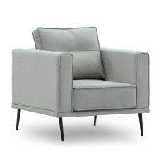 кресло HOBEL ARMANDO 1 STR BLACK 20/ GREY LEONARDO 14 (1)