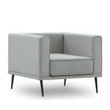 кресло HOBEL ARMANDO 1 STR BLACK 20/ GREY LEONARDO 14 (1)