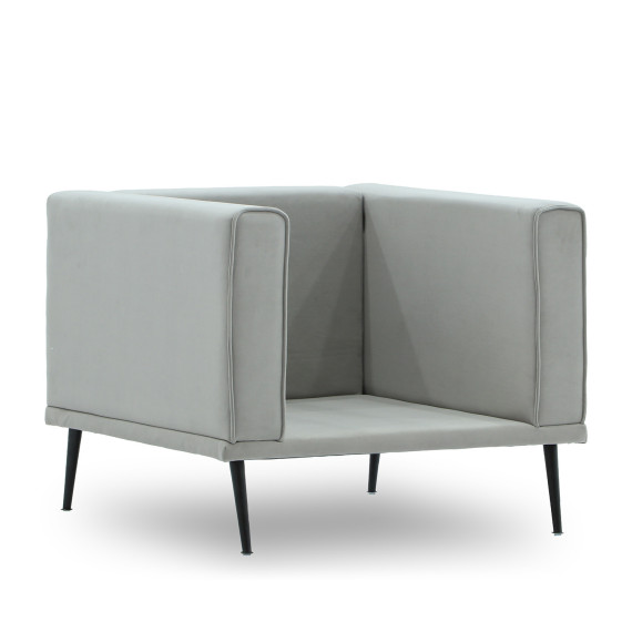 кресло HOBEL ARMANDO 1 STR BLACK 20/ GREY LEONARDO 14 (1)