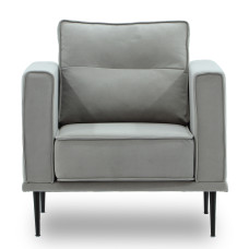 кресло HOBEL ARMANDO 1 STR BLACK 20/ GREY LEONARDO 14 (1)