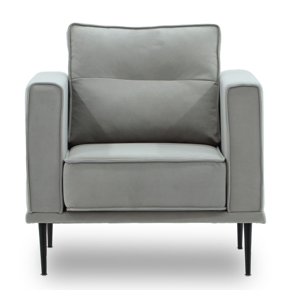 кресло HOBEL ARMANDO 1 STR BLACK 20/ GREY LEONARDO 14 (1)