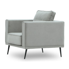 кресло HOBEL ARMANDO 1 STR BLACK 20/ GREY LEONARDO 14 (1)