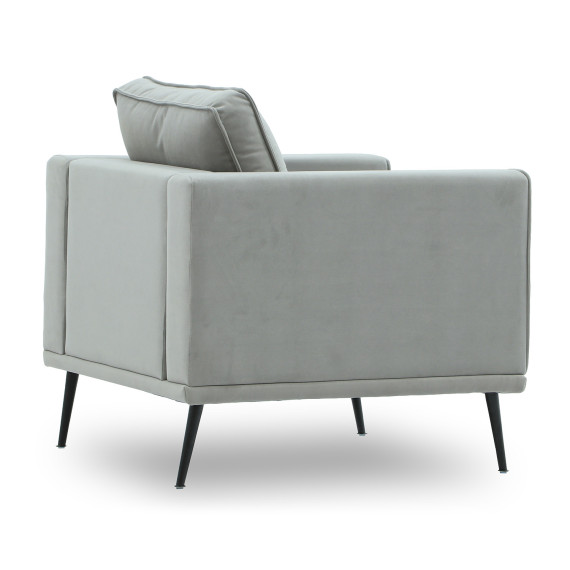 кресло HOBEL ARMANDO 1 STR BLACK 20/ GREY LEONARDO 14 (1)