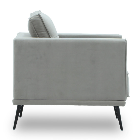 кресло HOBEL ARMANDO 1 STR BLACK 20/ GREY LEONARDO 14 (1)