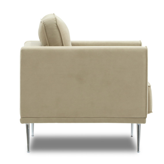 სავარძელი HOBEL ARMANDO 1 STR CHROM 20SM/CREAM LEONARDO 3 (1)