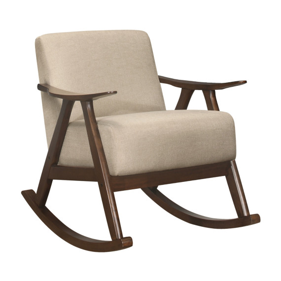 სავარძელი HOMELEGANCE BASTION 1034BR-1 ROCKING CHAIR BEIGE (1)