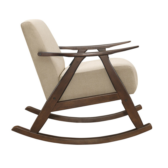 სავარძელი HOMELEGANCE BASTION 1034BR-1 ROCKING CHAIR BEIGE (1)