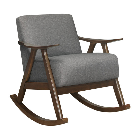 სავარძელი HOMELEGANCE BASTION 1034GY-1 ROCKING CHAIR GREY (1)