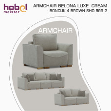 sofa HOBEL BELONA LUXE 1 CREAM BONCUK 4/ BROWN SHO 599-2 (3)