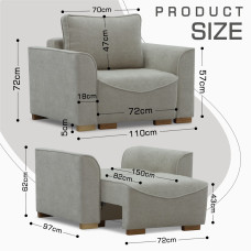 sofa HOBEL BELONA LUXE 1 CREAM BONCUK 4/ BROWN SHO 599-2 (3)