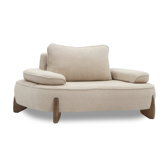 სავარძელი HOBEL DANIA 1 STR/ 14sm CREAM BONCUK 4/ BROWN BEATTO 1012 (2)