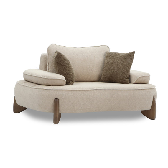 სავარძელი HOBEL DANIA 1 STR/ 14sm CREAM BONCUK 4/ BROWN BEATTO 1012 (2)