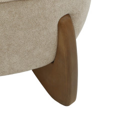armchair HOBEL DANIA POUFIK OAK CREAM BONCUK 4/ BROWN BELLA 6 (2)