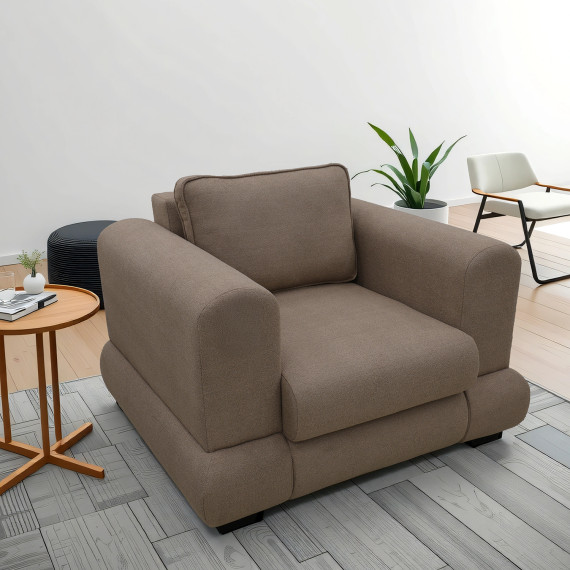 სავარძელი HOBEL SIDNEY PLUS 1 STR F/Z LIGHT BROWN BUKLE 5 (1)