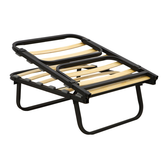 кровать HOBEL FOLDING BED ECONOM 70x190 BLACK METAL/TIK (1)
