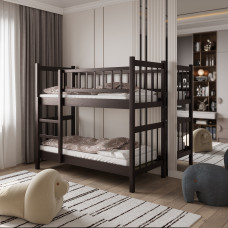 bed for children HOBEL TWO-STOREY EX-B53 90X190 CHOCOLATE PIGMENT (7)