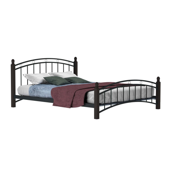 кровать HOBEL V-LANA-01 160X200 METAL BLACK/BROWN PIGMENT (3)
