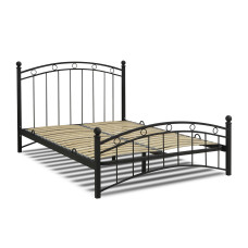 bed HOBEL LANA-02 140X200 LM/ METAL BLACK/BLACK (3)