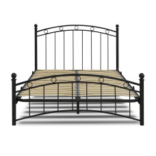 bed HOBEL LANA-02 140X200 LM/ METAL BLACK/BLACK (3)