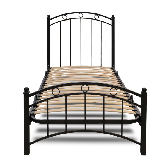 кровать HOBEL LANA-02 90X200 LM METAL BLACK/BLACK (3)