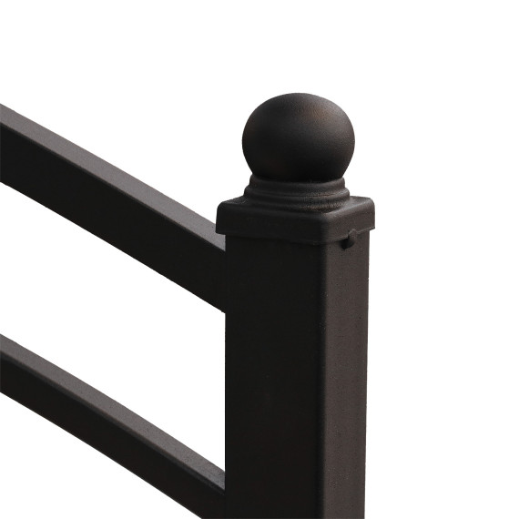 кровать HOBEL LANA-02 90X200 LM METAL BLACK/BLACK (3)