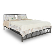 кровать HOBEL SOME CIRCLE 160x200 METAL BLACK/LM (3)