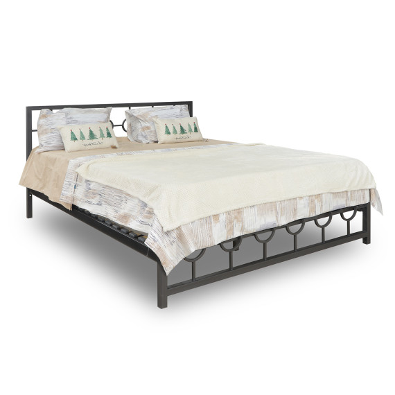 кровать HOBEL SOME CIRCLE 160x200 METAL BLACK/LM (3)