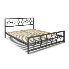 кровать HOBEL SOME CIRCLE 160x200 METAL BLACK/LM (3)