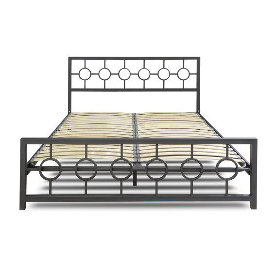 кровать HOBEL SOME CIRCLE 160x200 METAL BLACK/LM (3)
