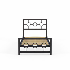 кровать HOBEL SOME CIRCLE 90x200 METAL BLACK/LM (3)