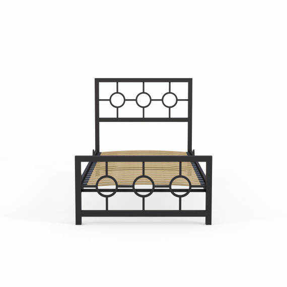 кровать HOBEL SOME CIRCLE 90x200 METAL BLACK/LM (3)