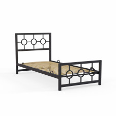 кровать HOBEL SOME CIRCLE 90x200 METAL BLACK/LM (3)