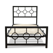 кровать HOBEL SOME CIRCLE 90x200 METAL BLACK/LM (3)