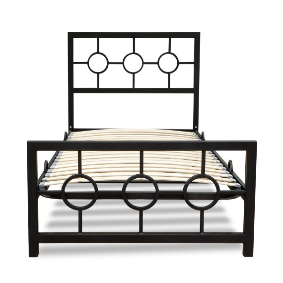 кровать HOBEL SOME CIRCLE 90x200 METAL BLACK/LM (3)