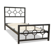 кровать HOBEL SOME CIRCLE 90x200 METAL BLACK/LM (3)