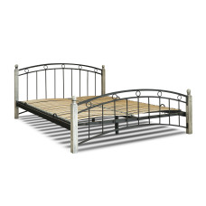 bed HOBEL V-LANA-01 160X200 METAL BLACK/ANTIC GREY (3)