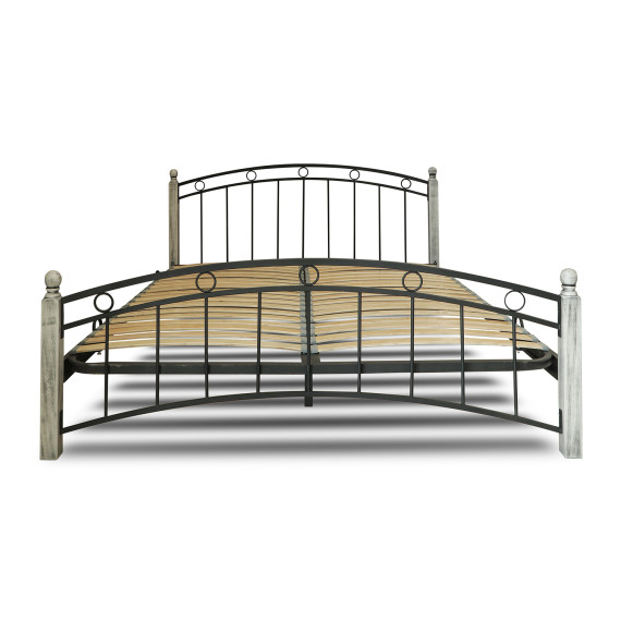 საწოლი HOBEL V-LANA-01 160X200 METAL BLACK/ANTIC GREY (3)