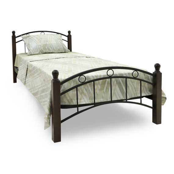 საწოლი HOBEL V-LANA-01 90X200 METAL BLACK / BROWN PIGMENT (3)
