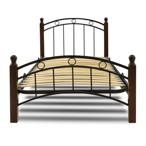 საწოლი HOBEL V-LANA-01 90X200 METAL BLACK / BROWN PIGMENT (3)