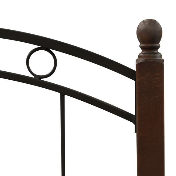 საწოლი HOBEL V-LANA-01 90X200 METAL BLACK / BROWN PIGMENT (3)