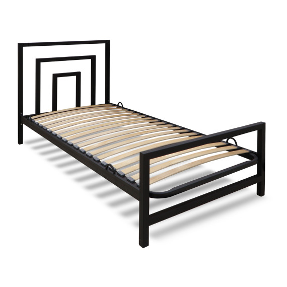 кровать HOBEL WMX-B-99 90x200 METAL BLACK (3)